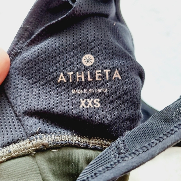 Athleta Black and Green Polyester and Spandex Elastic Sport Comfy Bustier P666 - Picture 8 of 8